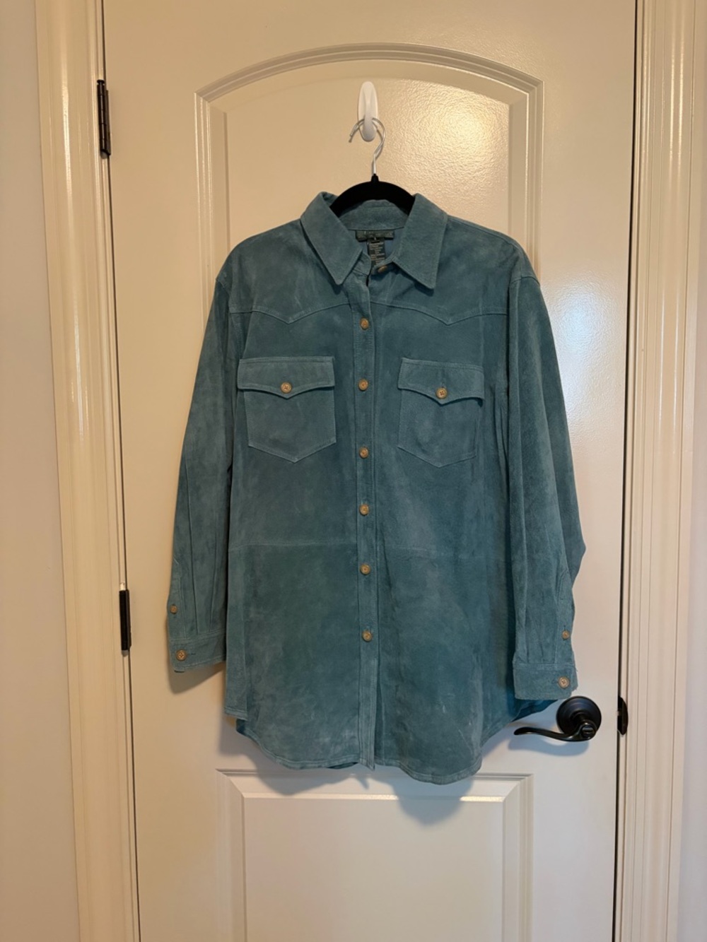 Vintage NWT Lauren Ralph Lauren Nubuck  Suede Leather Shirt/Jacket